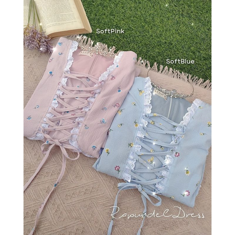 RAPUNDEL DRESS VINTAGE FLOWERS