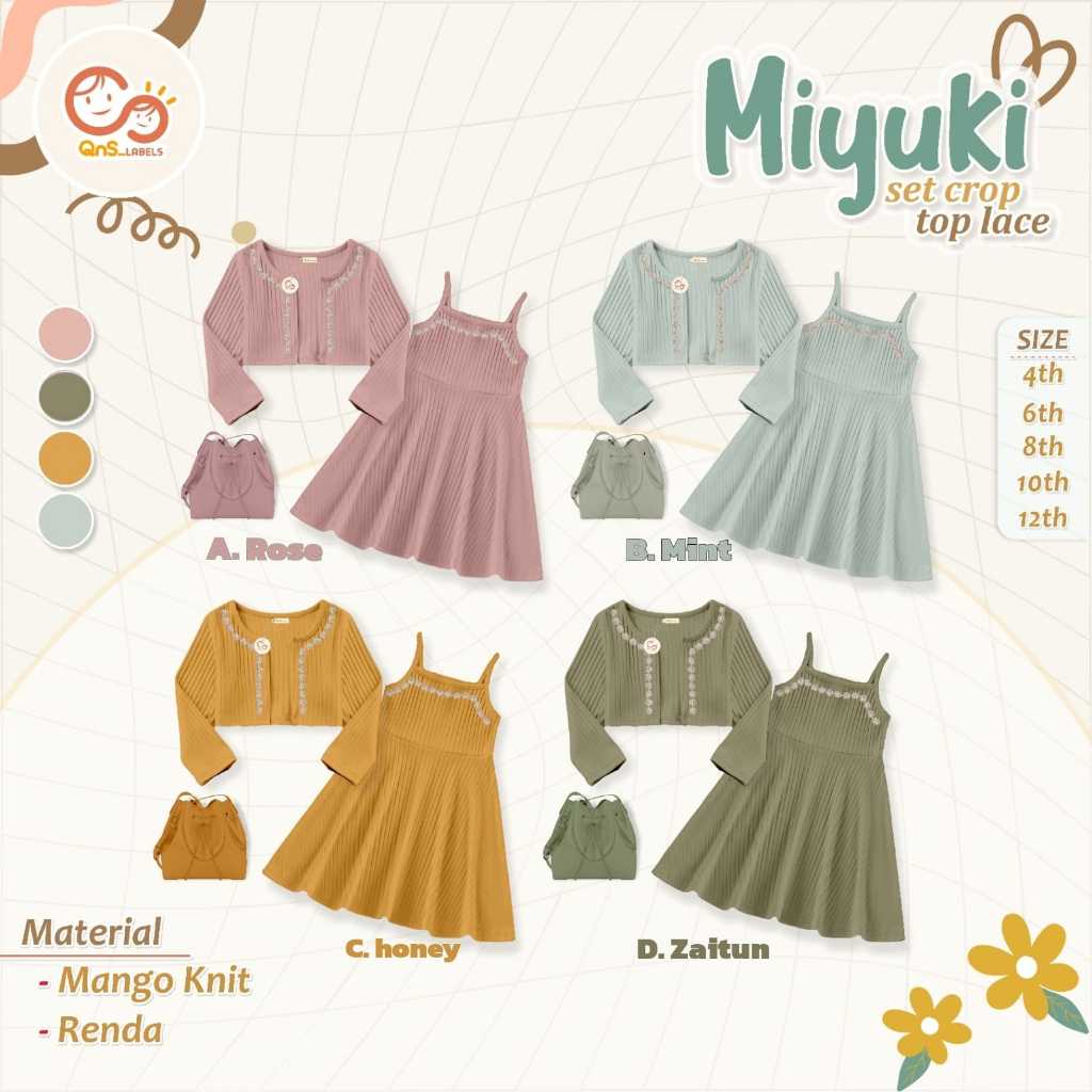 OPEN PO MIYUKI SET CROP TOP LACE/ DRESS ANAK MURAH/ CROP TOP ANAK MURAH/ BAJU ANAK PEREMPUAN