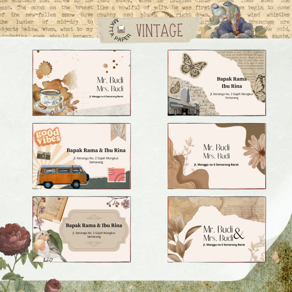 

AMPLOP KONDANGAN -- VINTAGE STYLE