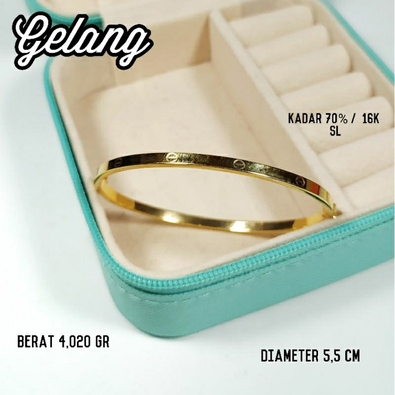 Gelang Cartier Variasi Emas Kadar 70% 16K