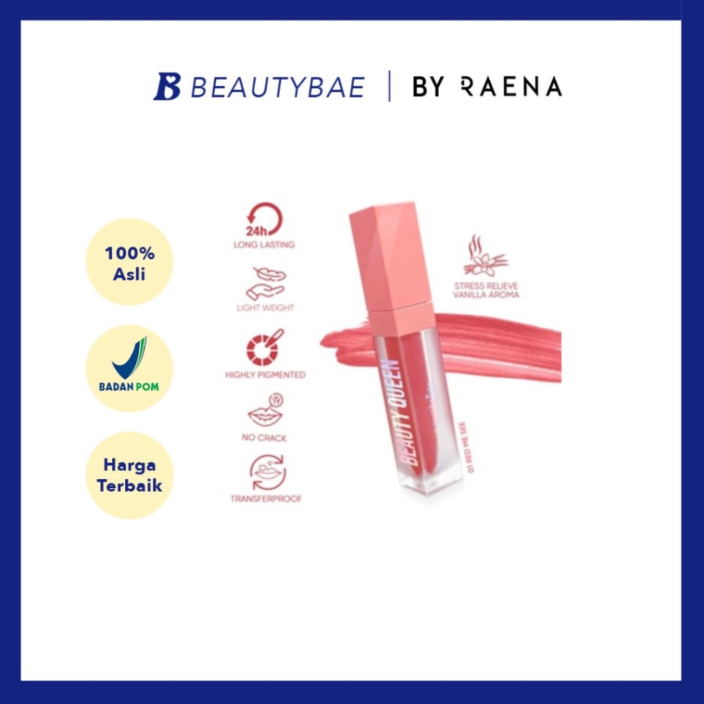 Mustika Ratu Beauty Queen Ultralucious Matte Lip Cream Pinky Swear