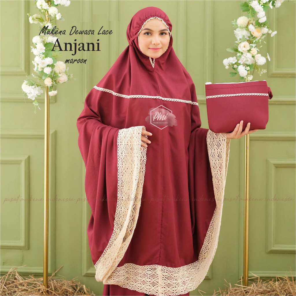 Melika - MUKENA DEWASA KATUN MIKRO LACE ANJANI