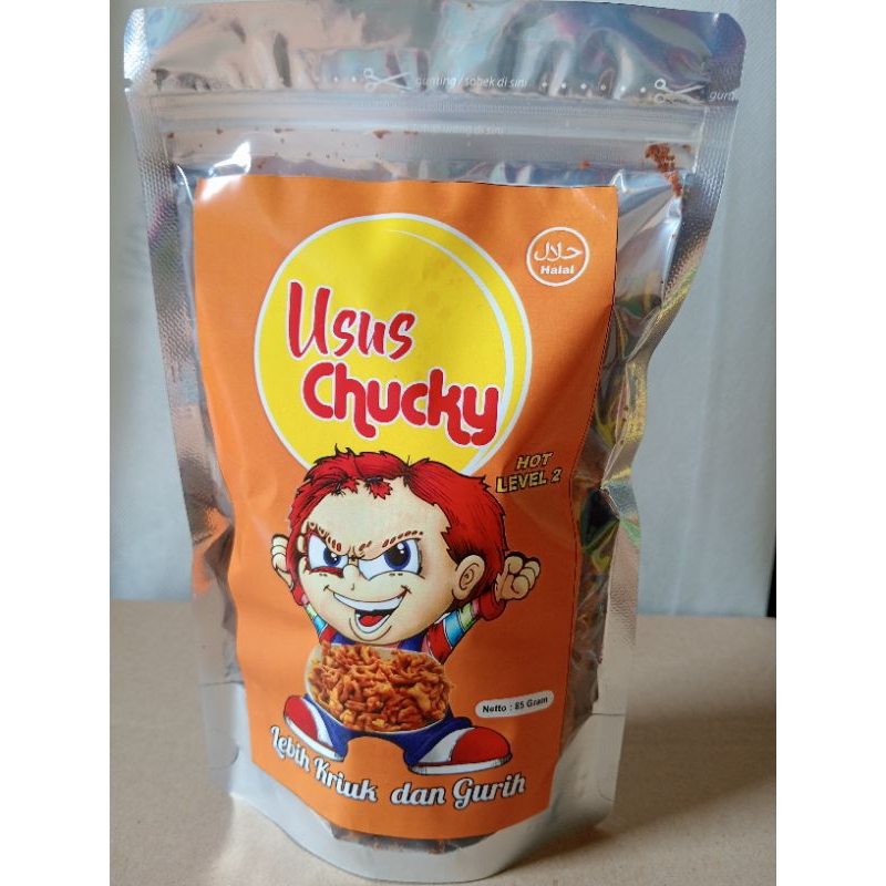 

keripik usus rasa pedas level2