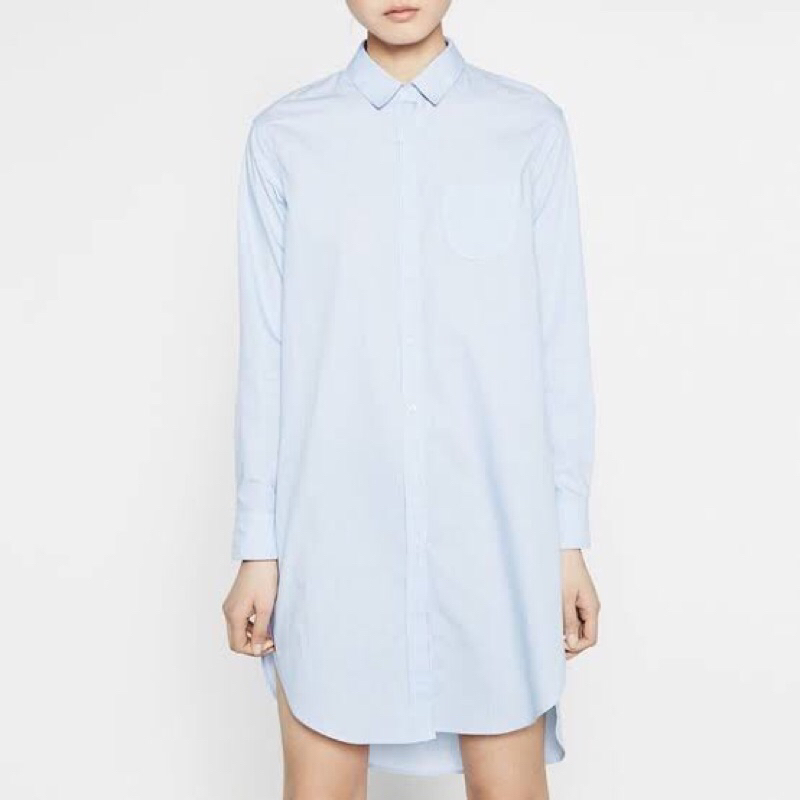 PRELOVED ZARA DRES TUNIK KEMEJA SALUR STRIPED