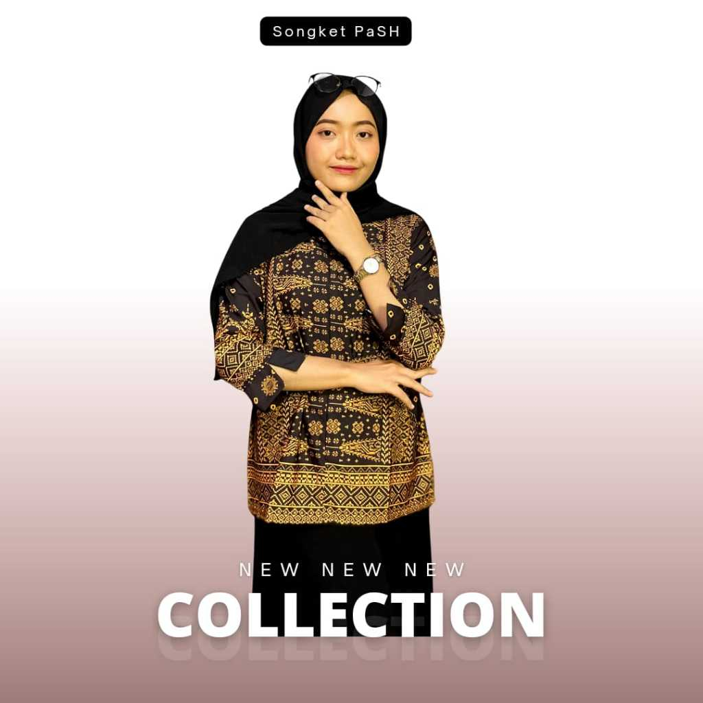 Songket PaSH - Baju Batik Atasan Wanita MotIf Jumputan Model C