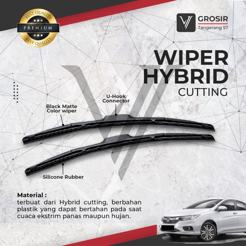 WIPER HONDA NEW CITY HYBRID ECO / WIPER NEW CITY HYBRID 2 PCS