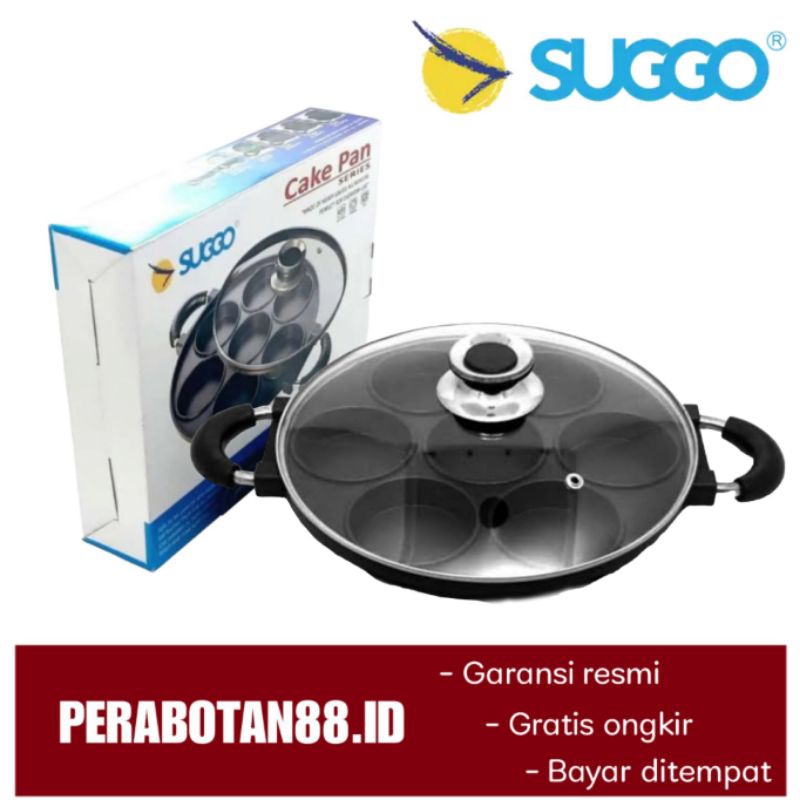 SUGGO Cake Pan 7 lubang datar loyang cetakan kue martabak mini alat pencetak kue lumpur