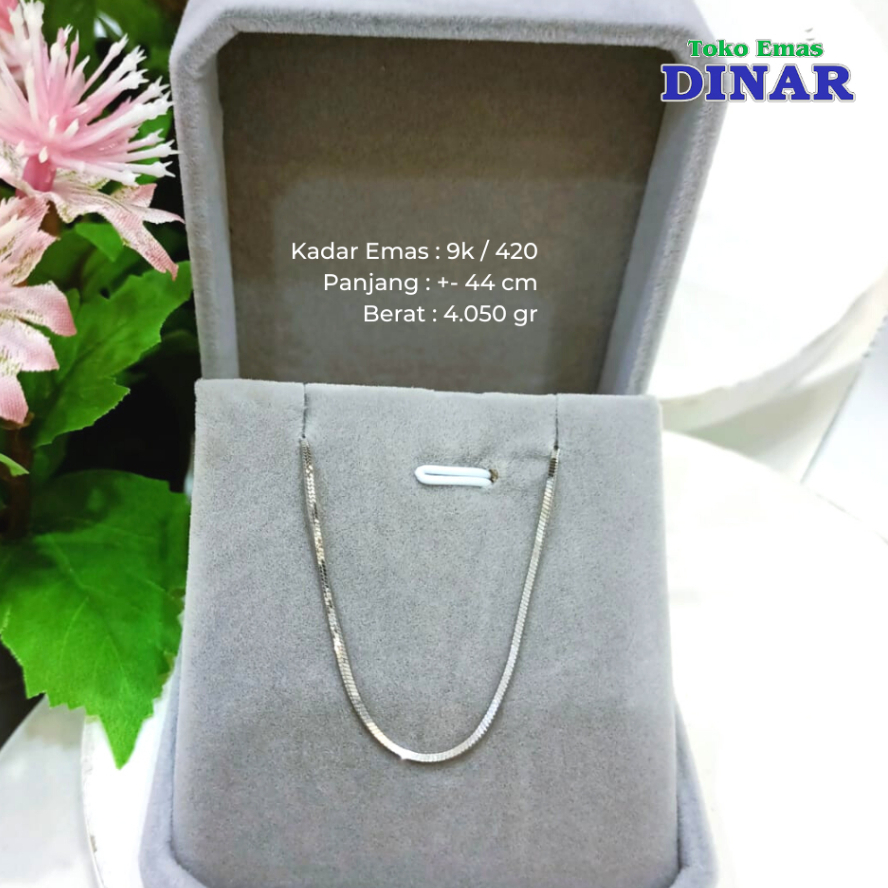 kalung variasi putih-emas muda - kadar 420/9k