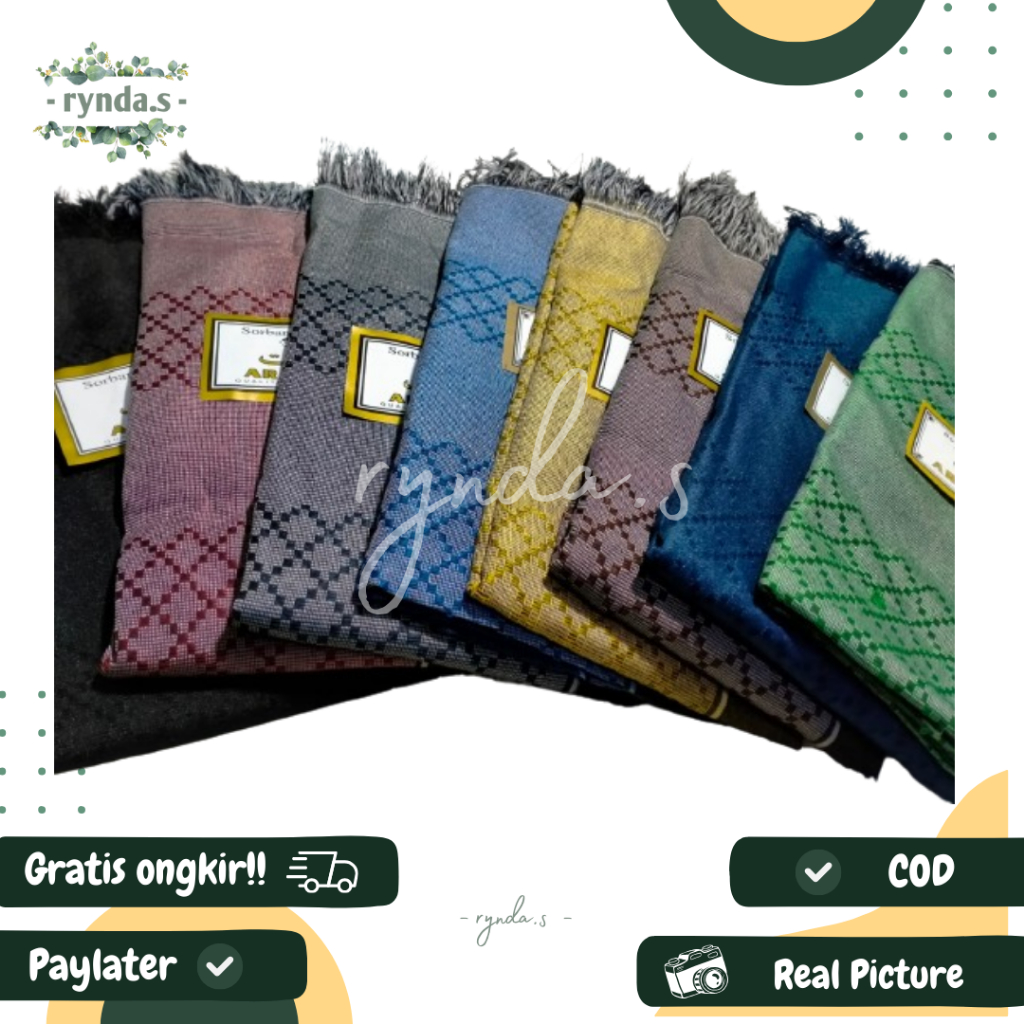 SORBAN ARAFAT BINTIK PREMIUM SORBAN HAJI SORBAN PRIA