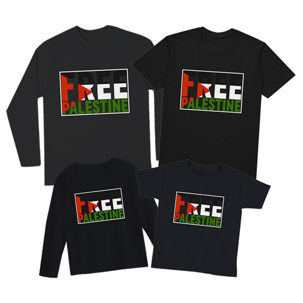 Kaos free Palestine Couple Keluarga pasangan Family Kembar kemerdekaan palestina bebaskan