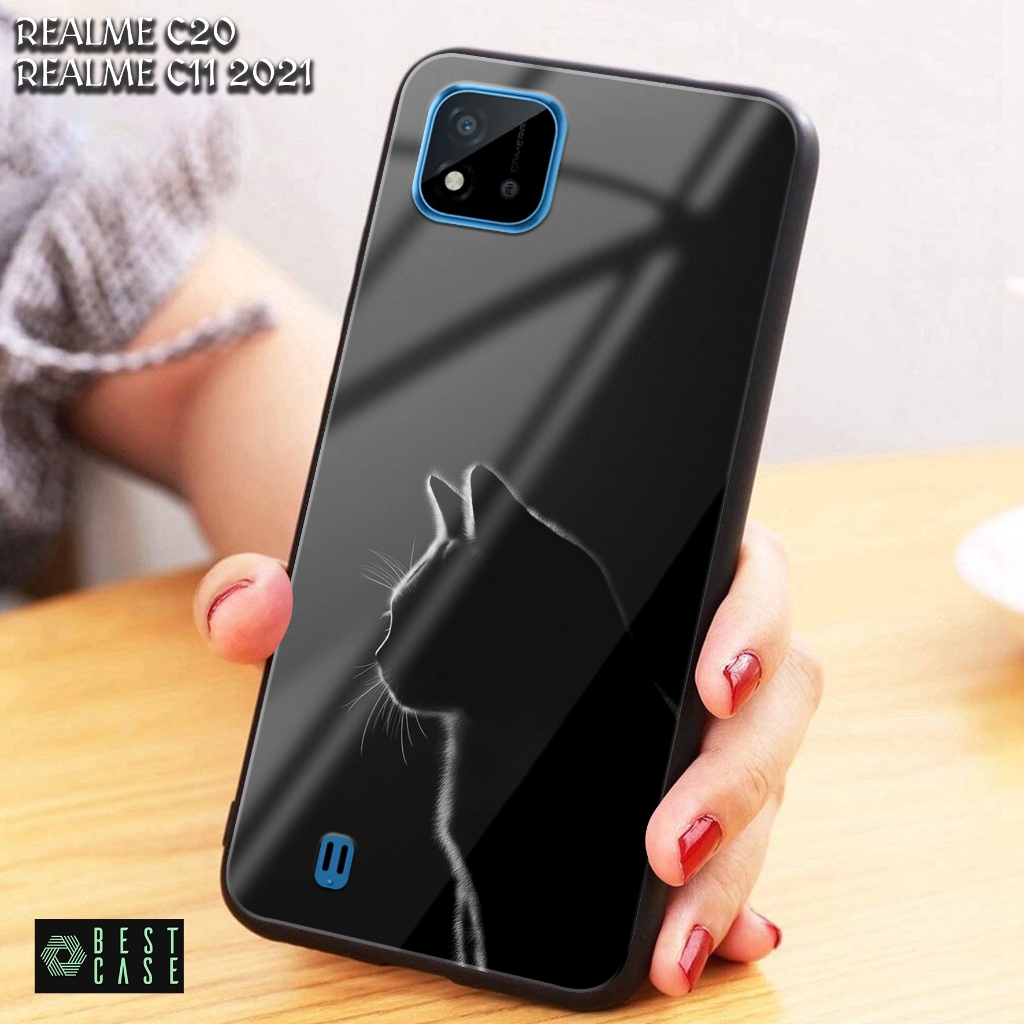 Case REALME C11 2021/C20 - Casing Hp  REALME C11 2021/C20 Motif (KUCING) Silikon Hp  REALME C11 2021