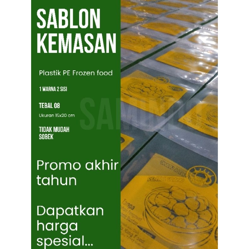 sablon plastik pe frozen food 15x20 tebal 08