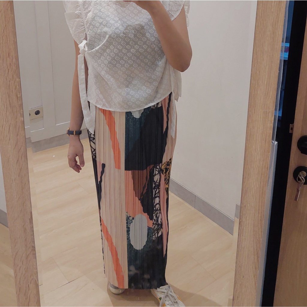 Pleatsonifikasi - Rok Plisket Panjang Lurus Bermotif - Pleated Skirt