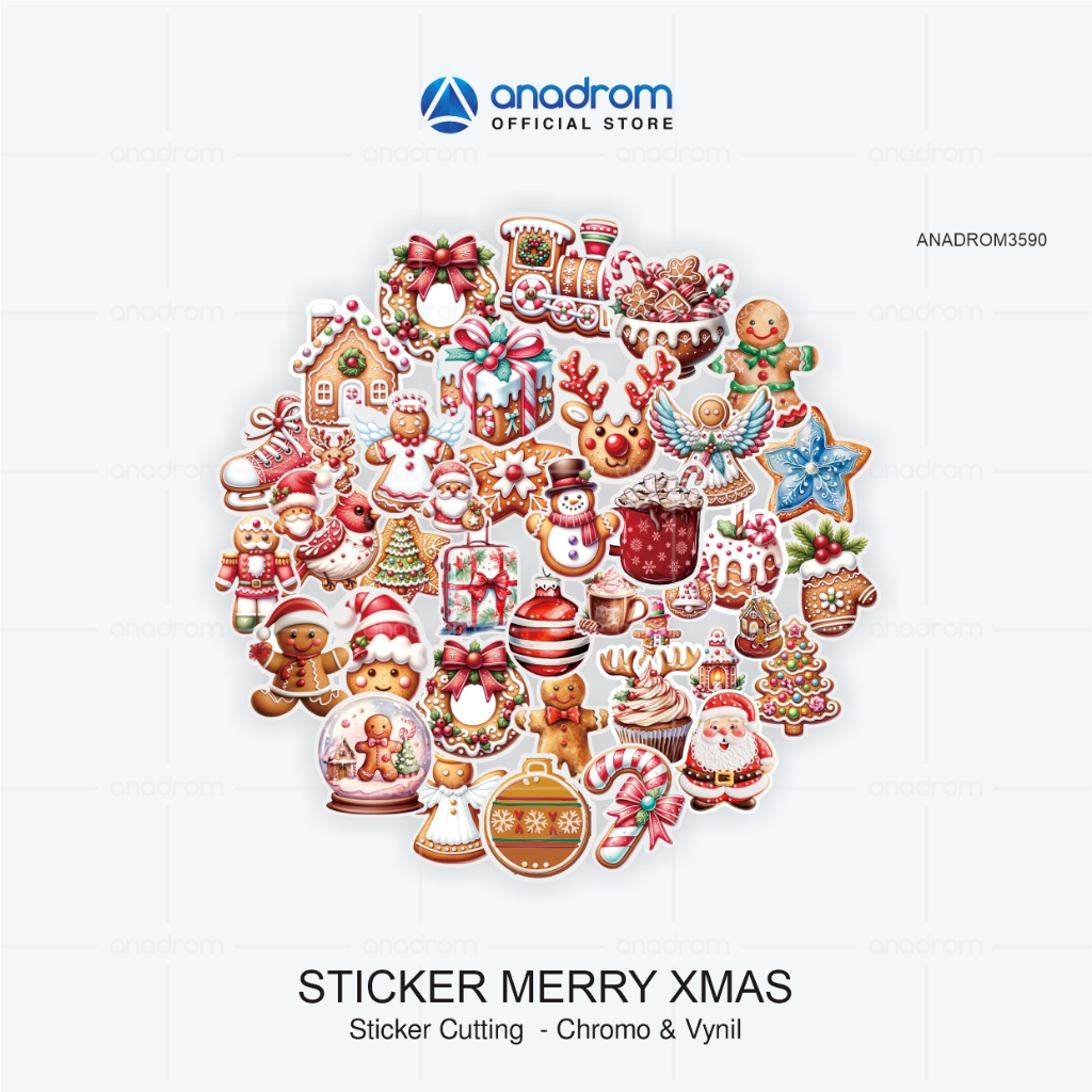 

Sticke Merry Xmas | Sticker Aesthetic Merry Xmas | Anadrom 3590