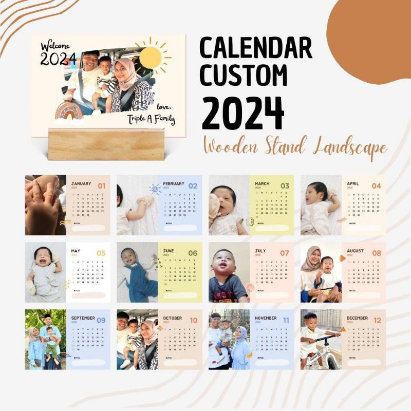 

[Helloaprl.id] Cetak Kalender Custom 2024 Murah | Kalender Aesthetic 2024 | Kalender Meja Custom