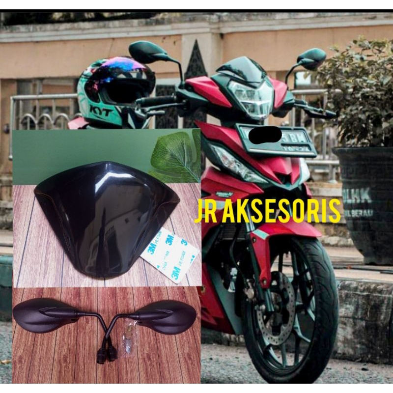 PAKET VARIASI VISOR PLUS SPION SUPRA GTR 150