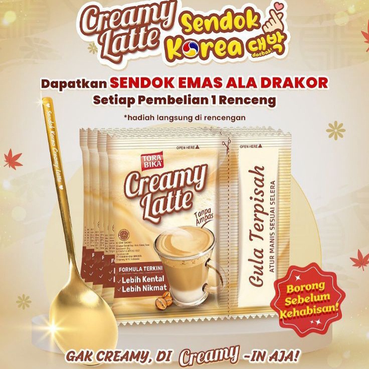 

Ready Stock Torabika Creamy Latte isi 1sachet Exp May 224