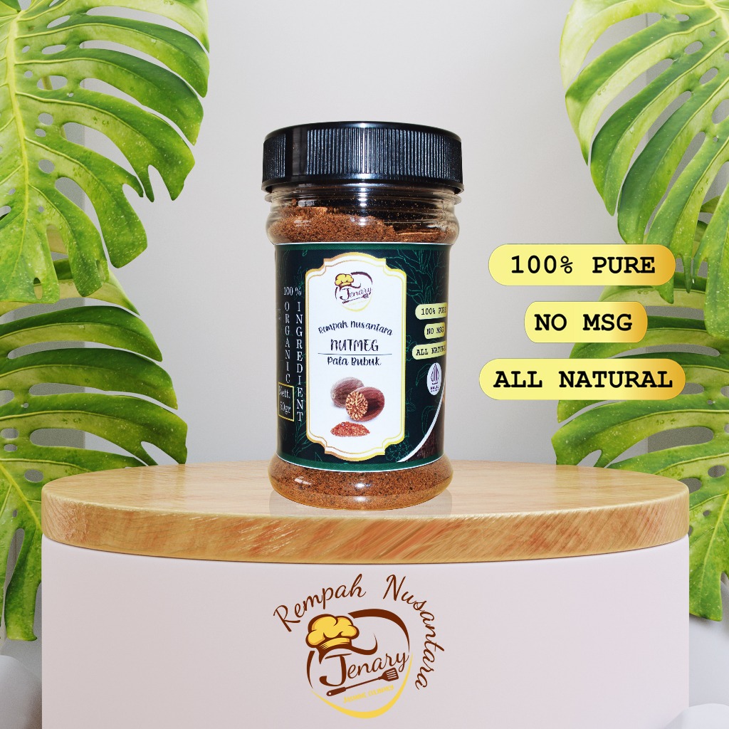 

Jenary Pala Bubuk Bumbu Dapur Rempah Premium / Bumbu Masak Organik / Nutmeg Organic Natural Spices