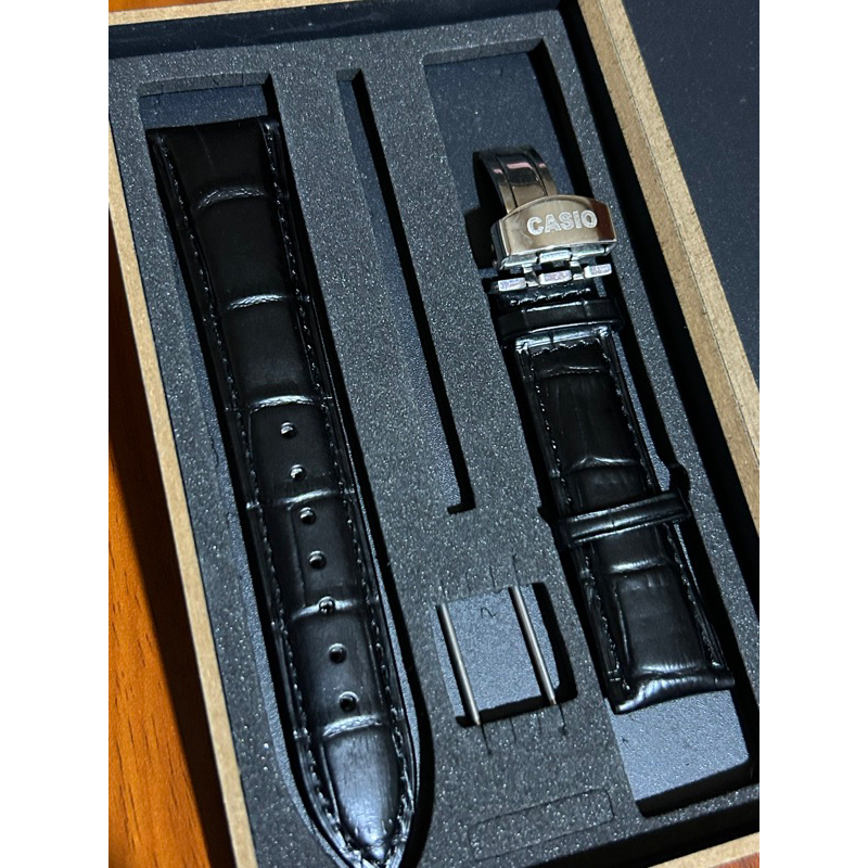 tali jam kulit bagus logo casio