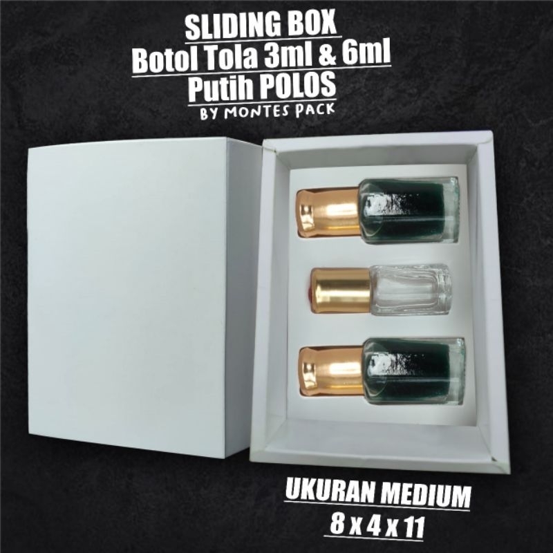 

Box Sliding untuk tola 3ml & 6ml| Isi 3 botol Tola 3ml 6ml PUTIH POLOSAN