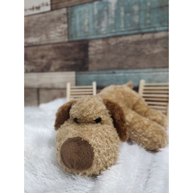 BONEKA DOG BONEKA GUGUK BONEKA BINATANG BONEKA GUGUK COKLAT BONEKA REBAHAN