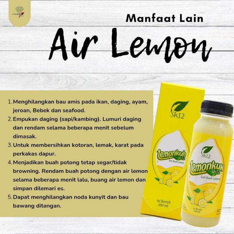 

LEMONKUH SR12/SARI BUAH LEMON ASLI/HALAL BPOM