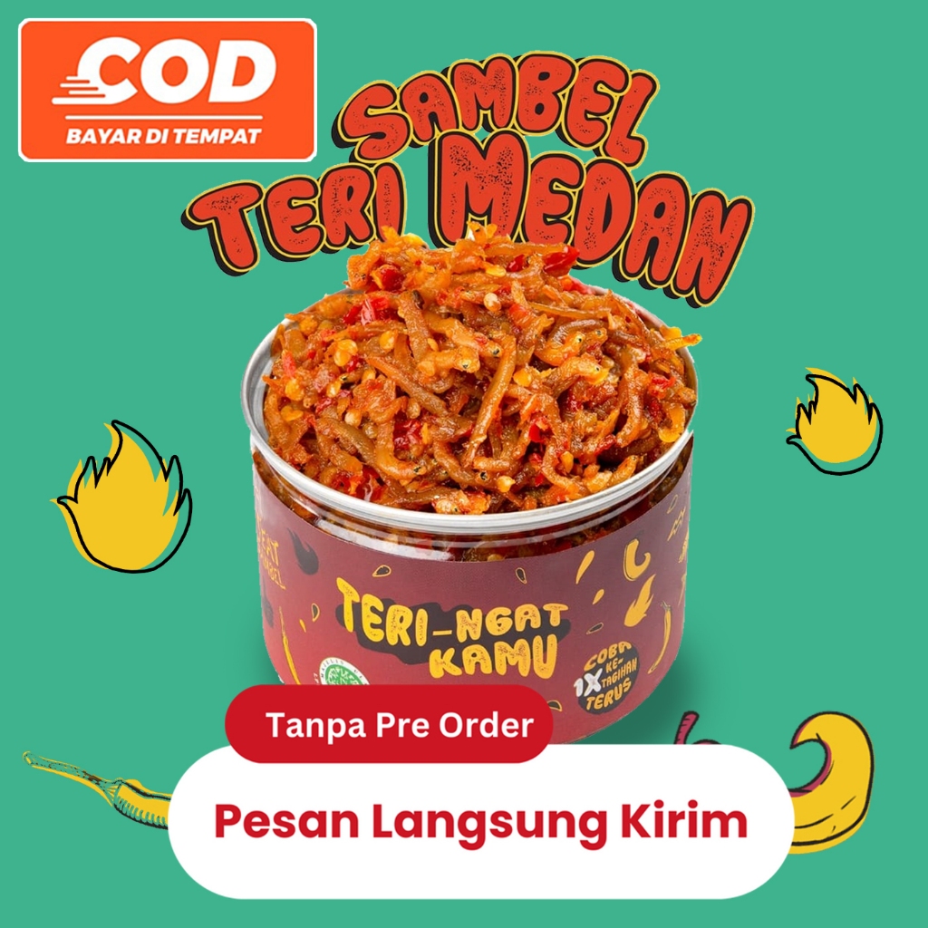 

Eat Sambel - Sambal Teri Medan Pedas Enak Rumahan Original 120 Gram
