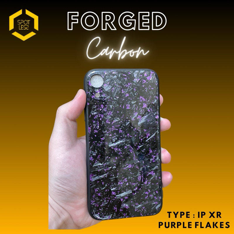 Case Iphone XR Purple Flakes Forged Carbon