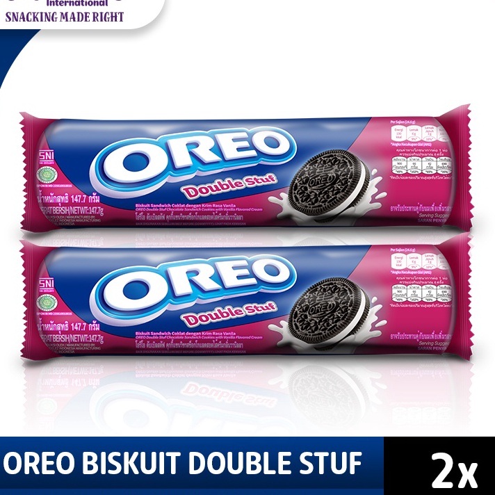 

Kirim Langsung Oreo Double Stuf 133 gr cemilan dengan krim vanilla tebal favorit keluarga twinpack Murah Banget