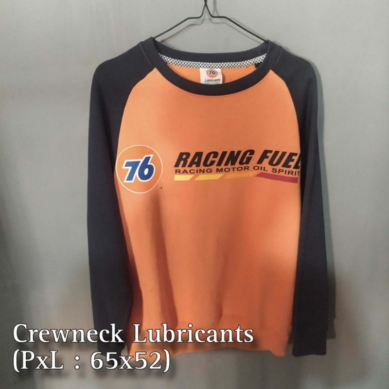 SWEATER CREWNECK CN 76 LUBRICANTS OREN SIZE M ORIGINAL