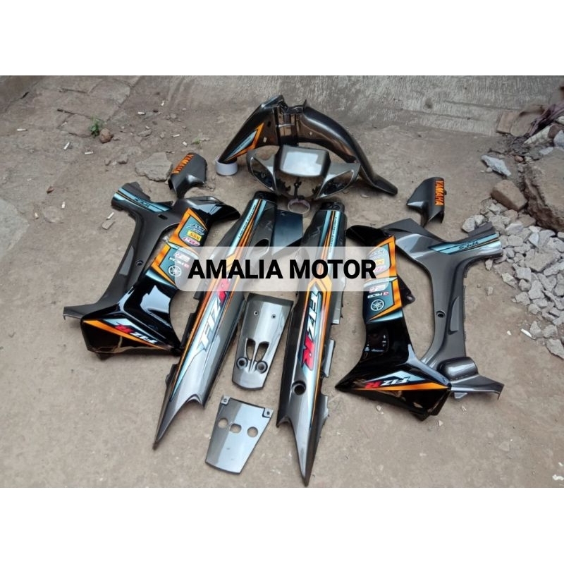cover body set halus fiz r custom abu hitam bodi fiz r fullset halus custom abu hitam