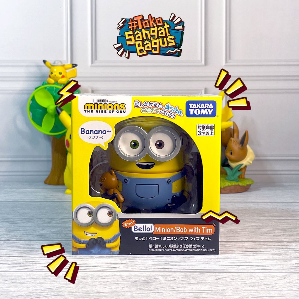Minions Bello Takara Tomy Mainan Robot Bob with Tim / Stuart / Otto - Bob with Tim