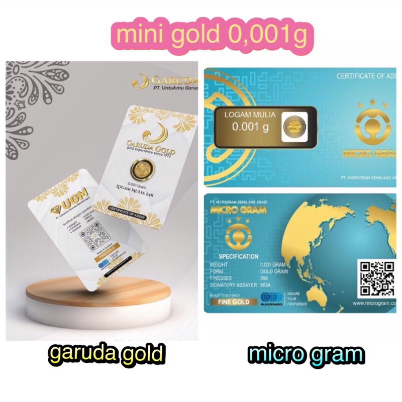 baby gold microgram emas mini 0,001 gram