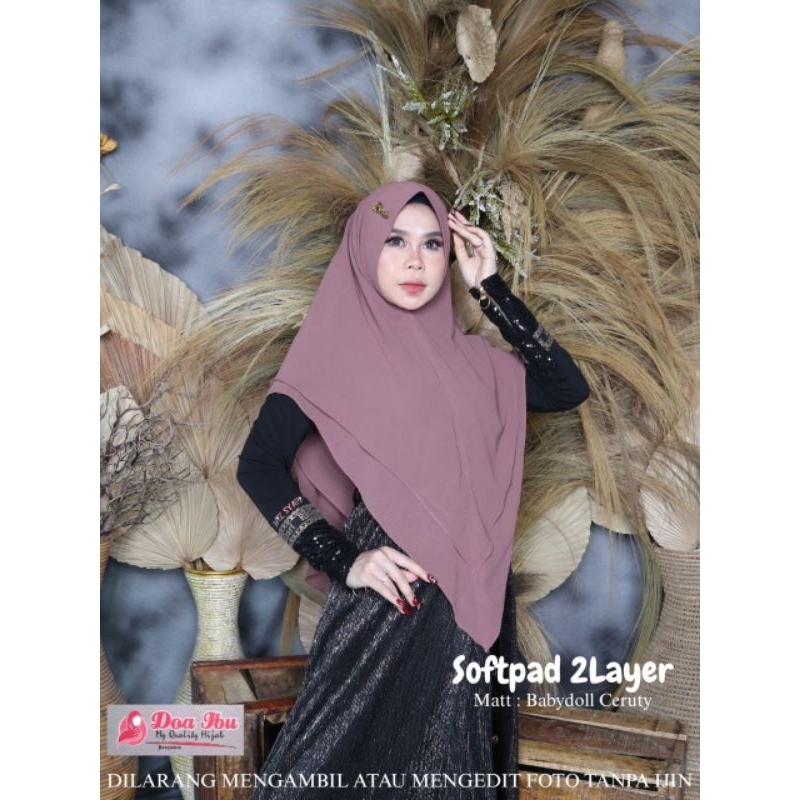 Khimar softpet cerutty premium 2 layer ORI DOA IBU