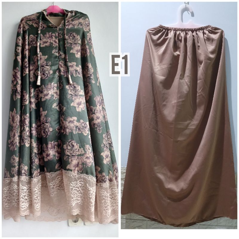 Mukena Armani Silk Premium Jumbo / Mukena Armani Silk Renda Lebar