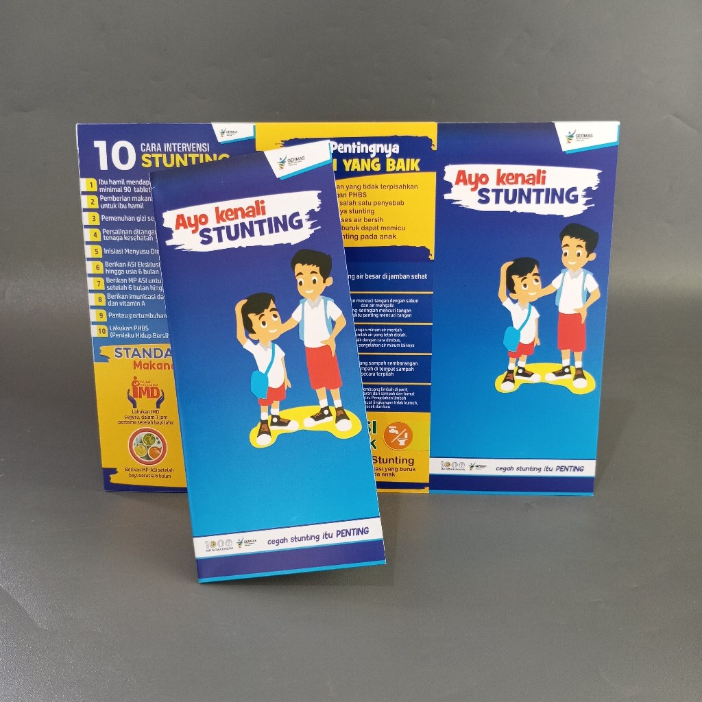 Leaflet Kesehatan, Leaflet Stunting, Brosur Stunting, Leaflet edukasi Stunting, Leaflet Gizi
