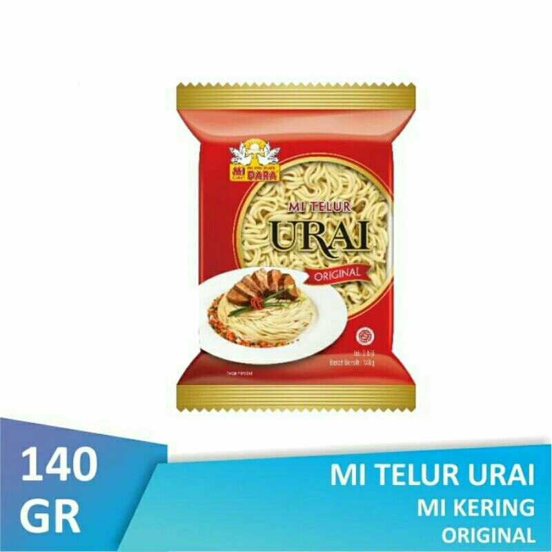 

Mi Telur URAI Cap Burung Dara Pipih & Original 140gr