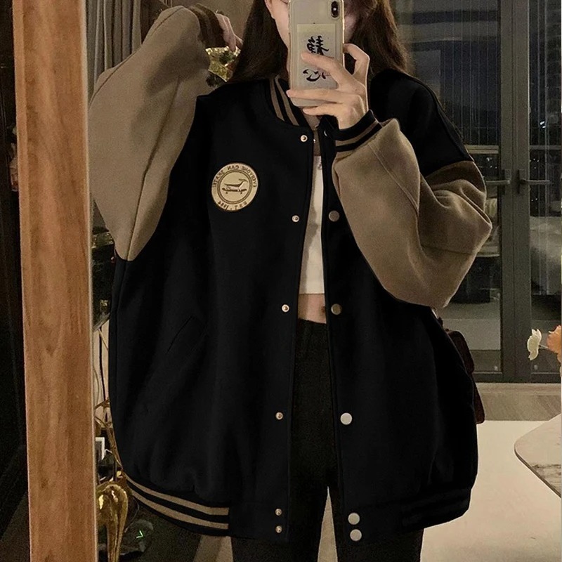 JAKET VARSITY HOODIE JAKET BASEBALL PRIA WANITA JUMBO EVERYONE CAN SKATER ,SIZE S,M,L,XL,XXL,XXXL,XX