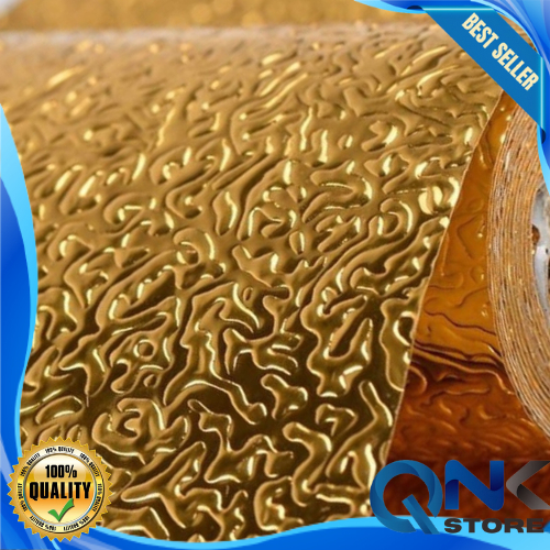 Wallpaper Premium Dinding Dapur Almunium Foil 60cm x 5m Abstrak Tekstur Gold Wallpaper Sticker Walls