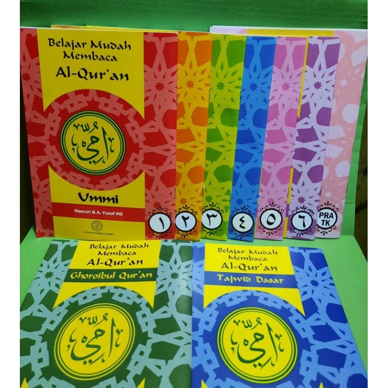 

buku al'Qura'anummi jilid 1 samapi 6 goroibul tajwid dasar ummi remaja dewasa pra tk presatasi jual terpisah ( ORIGINAL)100%