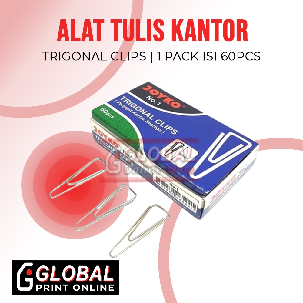 

Global Print Shop Online - Trigonal Clip / Paper Clip (Penjepit Kertas) - Pack Kecil