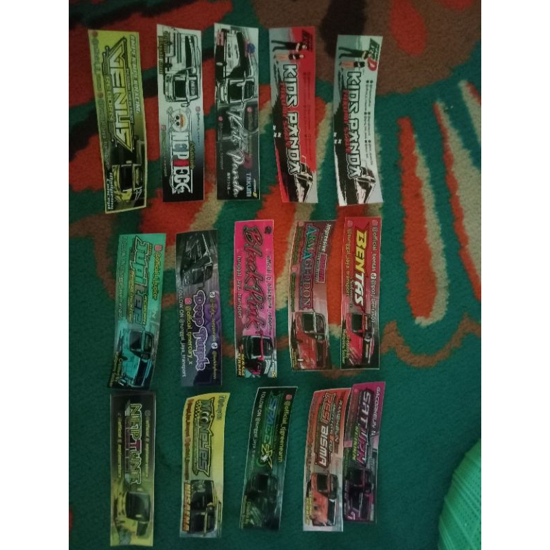 

setiker bus po tj paket lengkap kids panda campur 15pcs