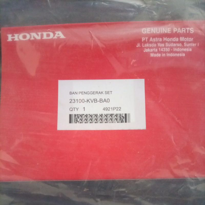 23100-KVB-BA0 BAN PENGGERAK SET VANBELT+ROLLER VBELT SET VARIO 110 KARBU, VARIO 110 TECHNO KARBU, VA