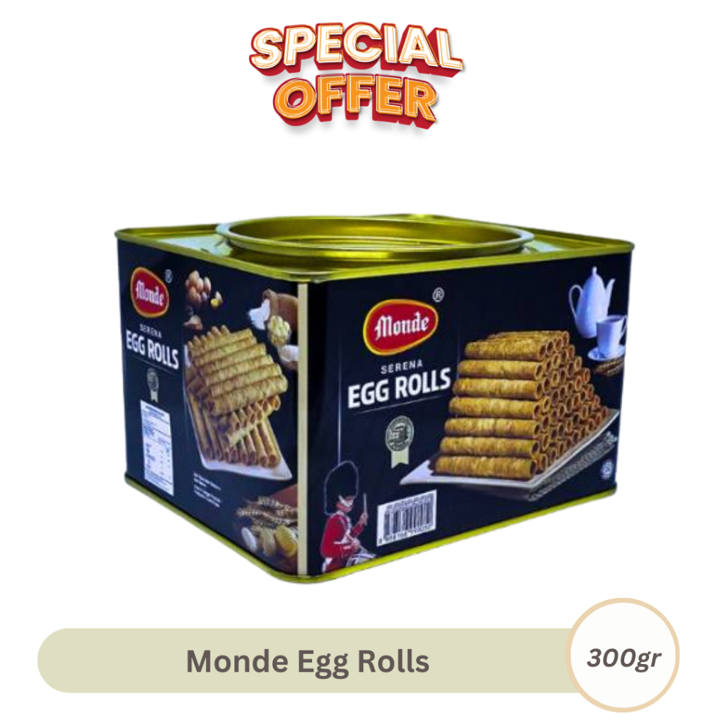 

Monde Egg Rolls 300gr Snack Stick Roll Kemasan Kaleng