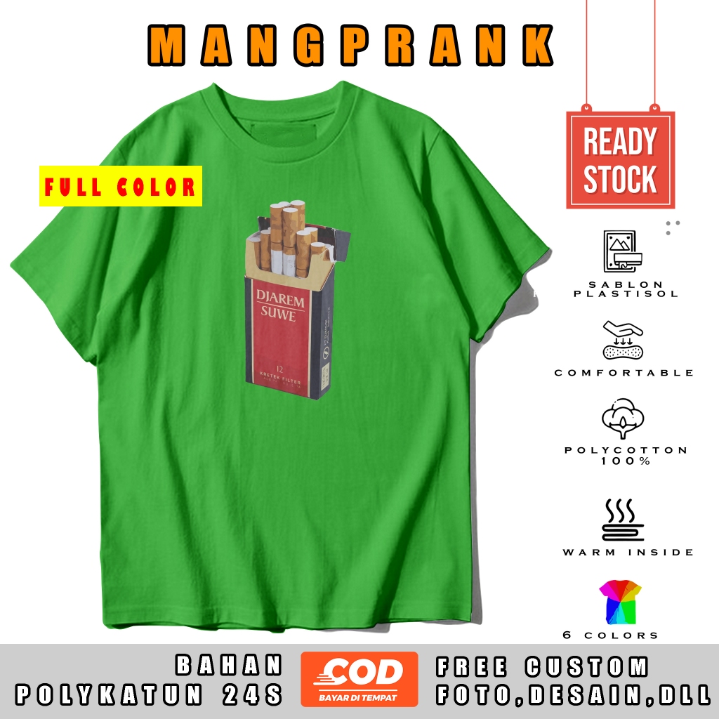 KAOS SABLON MURAH BAJU DJAREM SUWE (DJARUM SUPER) KAOS DTF BISA PAKE FOTO SENDIRI YG LAGI VIRAl SEDA