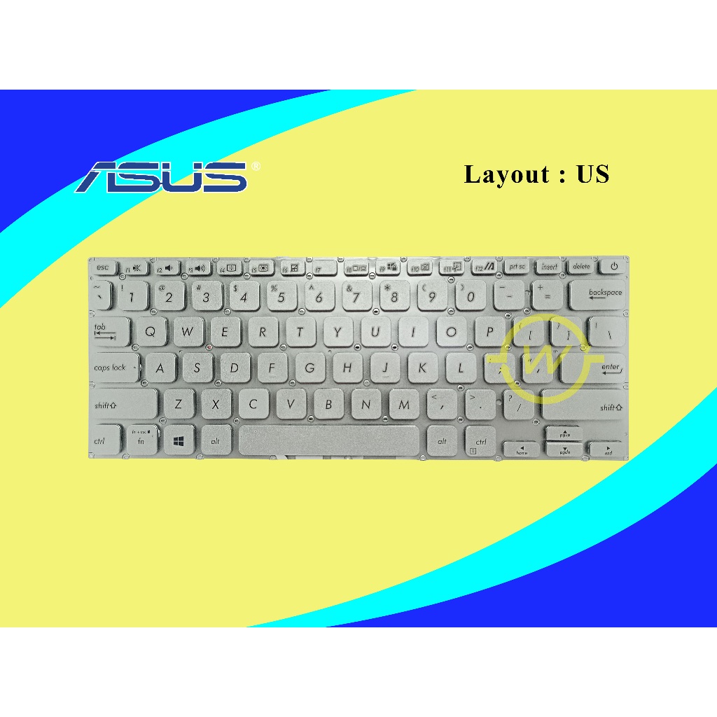 Keyboard Asus A409 X409 A409U A409MA P1410 A409J A409JB A409JA A409JP No Backlight Silver