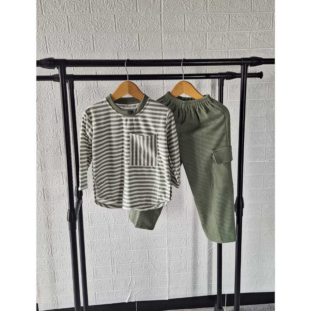 Oneset Outfit Anak Remaja Perempuan Kekinian / Setelan Anak Maxline Hornet Knit Usia 5 Sampai 12 Tah