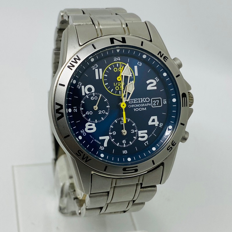 Seiko Military 7T92-0DX0 Blue Dial Chronograph