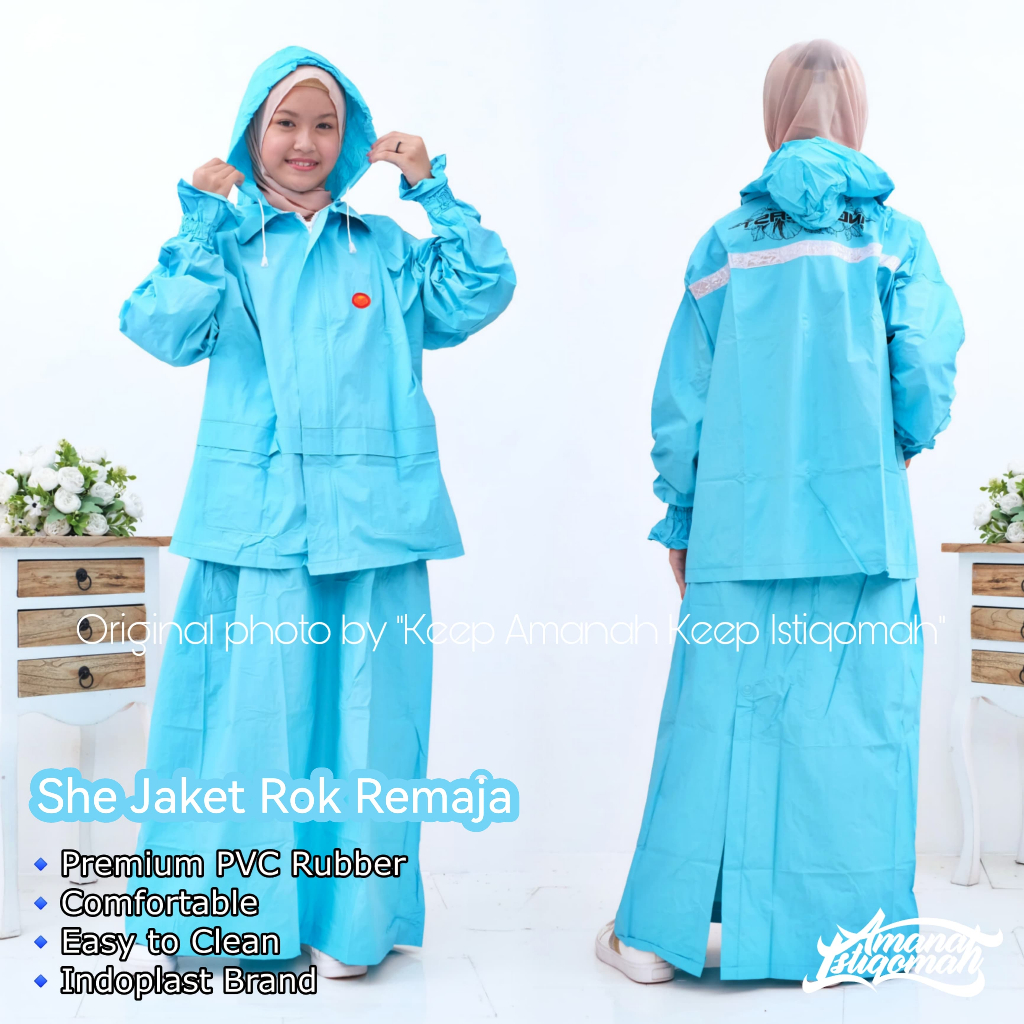 Girly She Jas Hujan Rok Remaja PVC