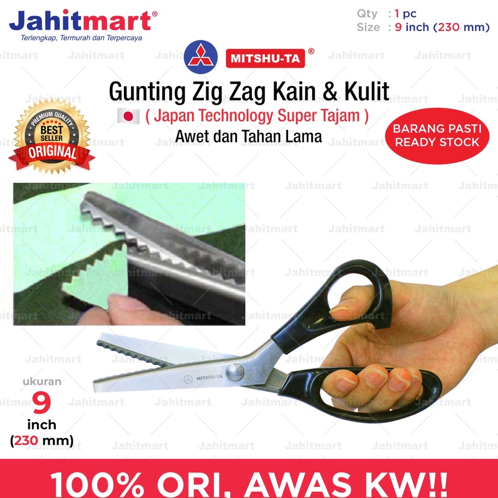 

Gunting Zig Zag Kain Kulit Merk MITSHUTA drl